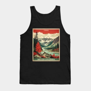 British Columbia Canada Vintage Poster Tourism 2 Tank Top